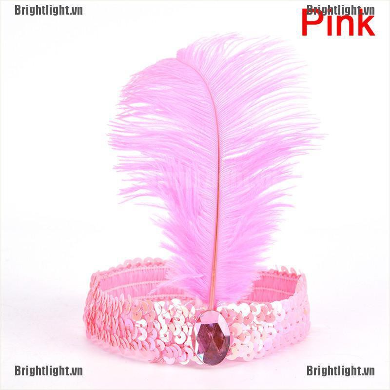 Băng Đô Cài Tóc Đính Lông Vũ Độc Đáo Cho Nữ