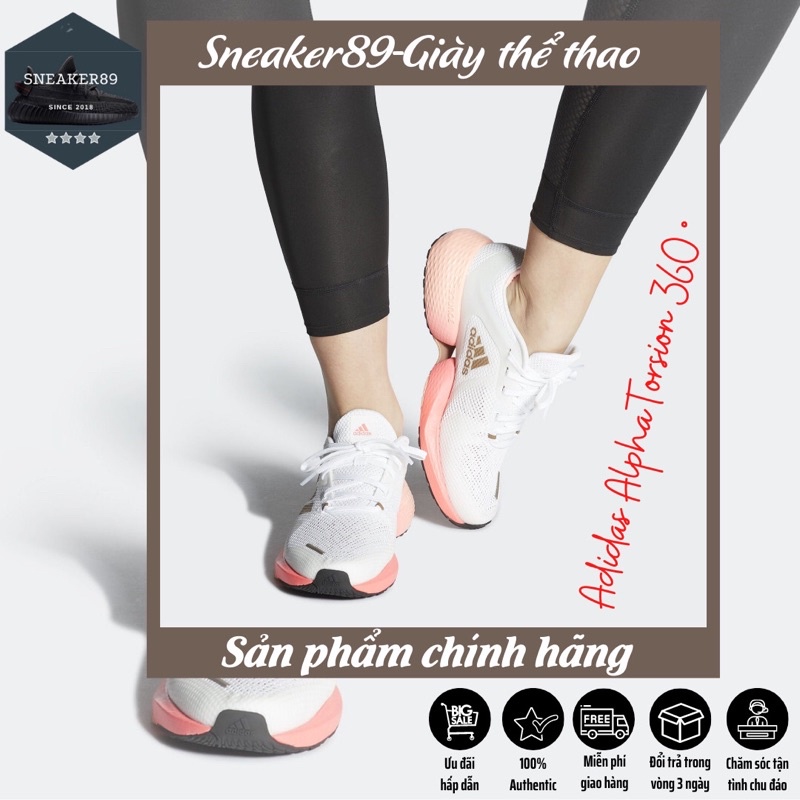 Giày Adidas AlphaTorsion 360˚ sneaker thể thao nữ trắng hồng EG5077 - Hàng Chính Hãng - Sneaker89-Giày thể thao