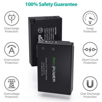 1 Pin RAVpower for Canon LP-E12 eos M M2 M10 M50 M100 sx70hs