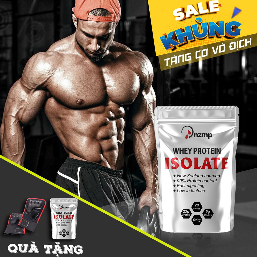 COMBO 2 túi Sữa Tăng Cơ Giảm Mỡ - Whey Protein Isolate NZMP (Tặng găng tay tập gym)