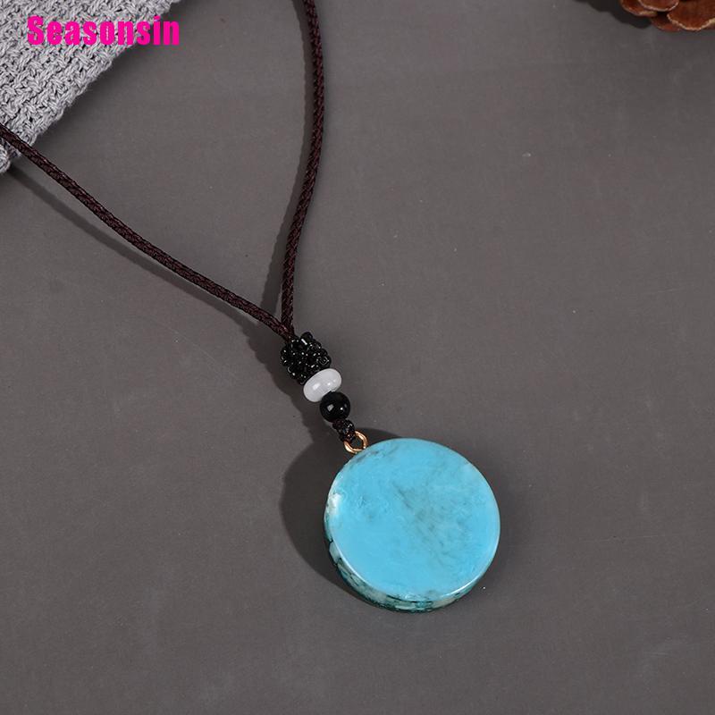 【Seasonsin】1Pc Orgonite Energy Pendant Orgone Amazonite Necklace Horus Eye All-