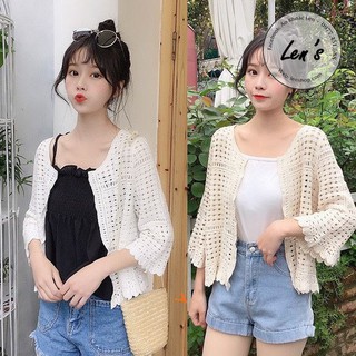 Áo khoác nhẹ ren vuông