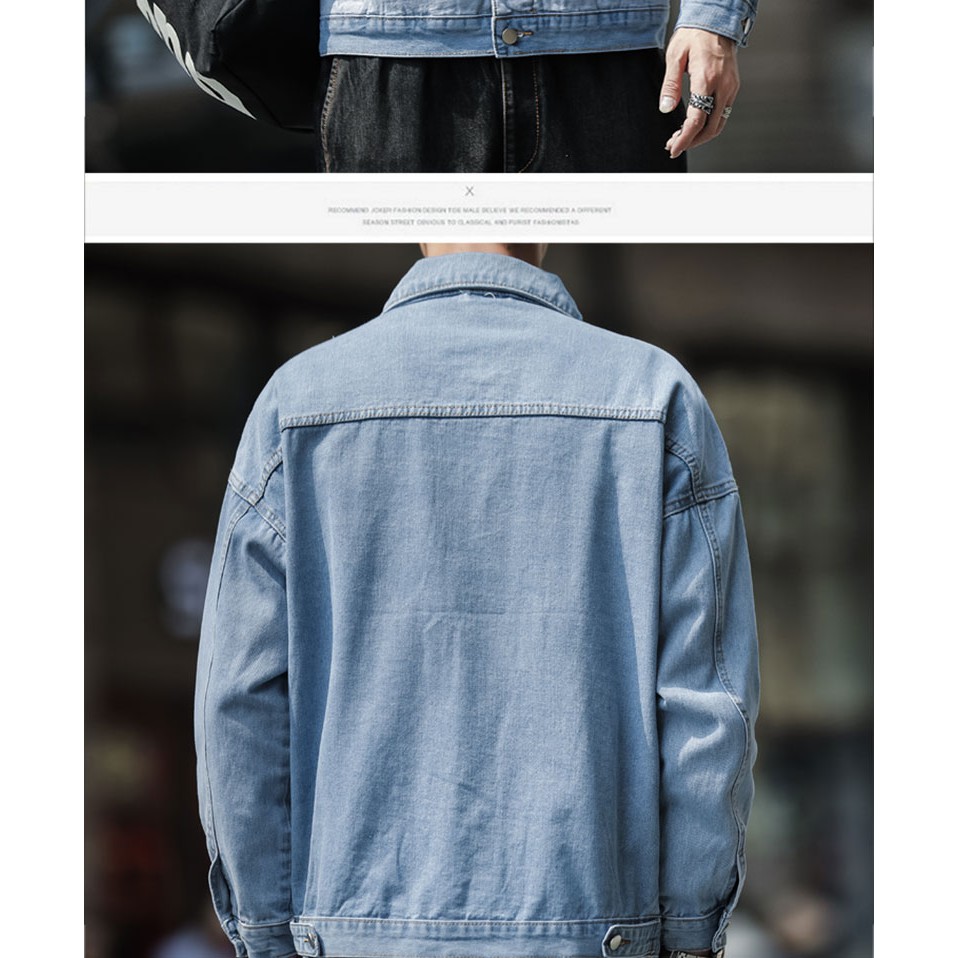 Men Autumn Casual Long Sleeve Slim Denim Jacket For Men Single Breasted Basic Jean Jacket