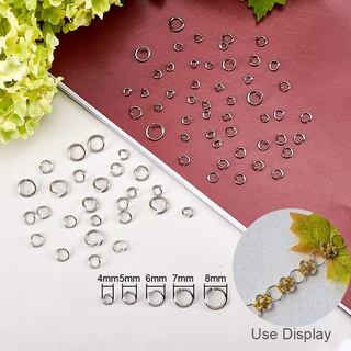 Set 5-30g hoặc 5-100 vòng nối 3-12mm bằng thép không gỉ 304 dùng làm móc khóa/ trang sức DIY nhiều màu tùy chọn