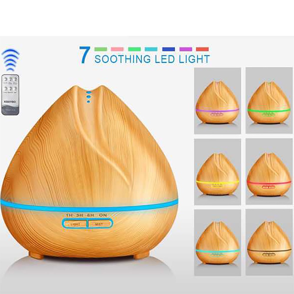 Máy Xông Tinh Dầu Búp Sen, Dung Tích 550ML | Bảo Hành 6 Tháng, Có Hẹn Giờ, tự ngắt khi hết nước, có Điều Khiển