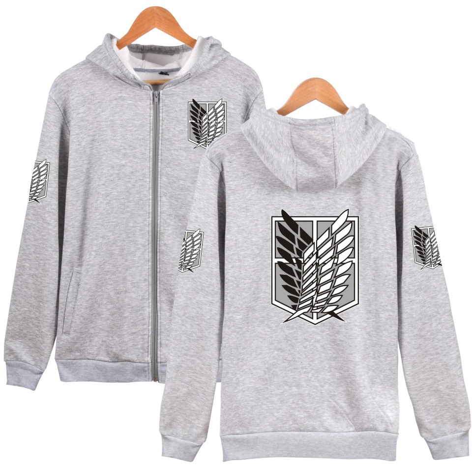 Áo Khoác Hoodie Dây Kéo In Hình Attack On Titan Thời Trang 2017 Cho Nam