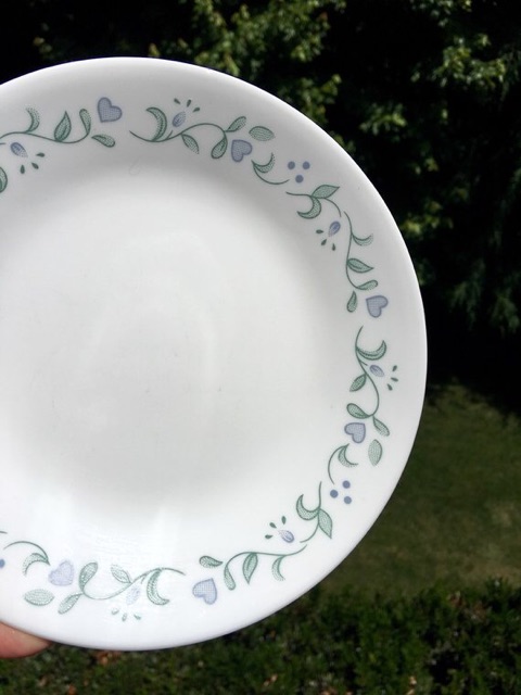 Combo 2 dĩa cạn thủy tinh Mỹ Country Cottage Corelle 106-110 CC-LP 17-26cm