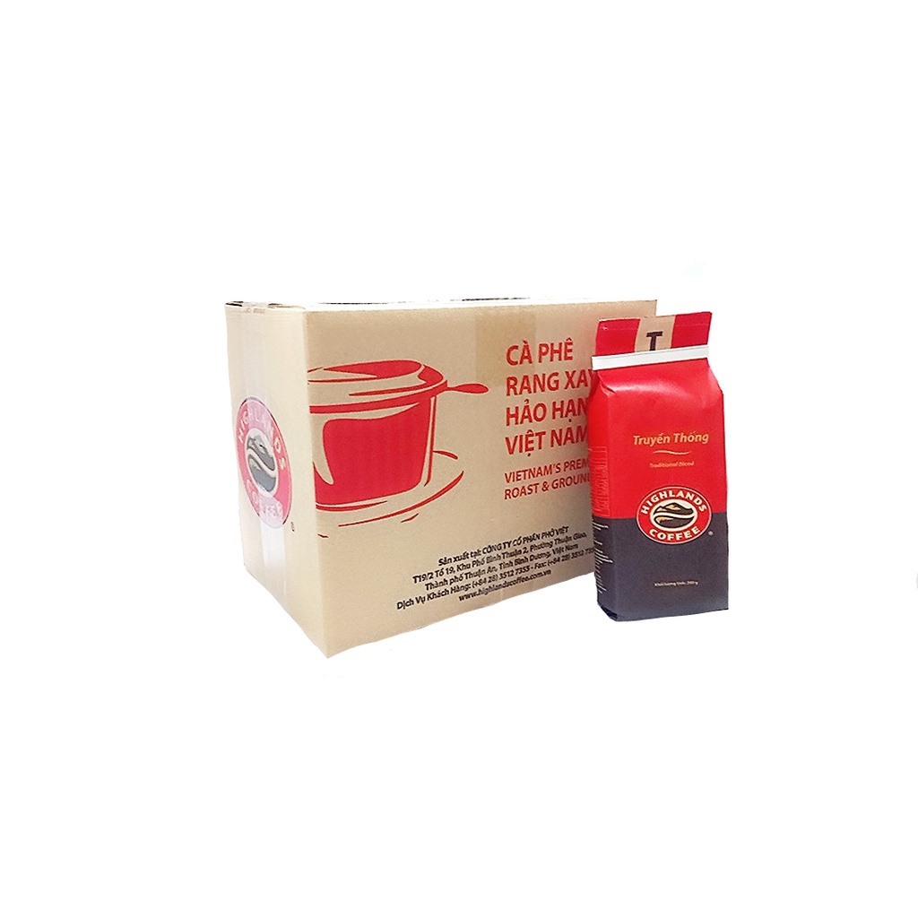 [SenXanh Emart] Combo 2 gói Cà phê Rang xay Truyền thống Highlands Coffee 200g