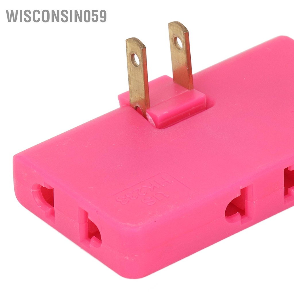 Wisconsin059 Bộ chuyển đổi phích cắm 5 cái Tiêu chuẩn Hoa Kỳ nguồn điện du lịch 1 đến 3 180 ° Xoay 110‑250V