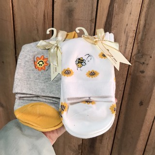 Tất cao cổ Bee Flower - mác nơ