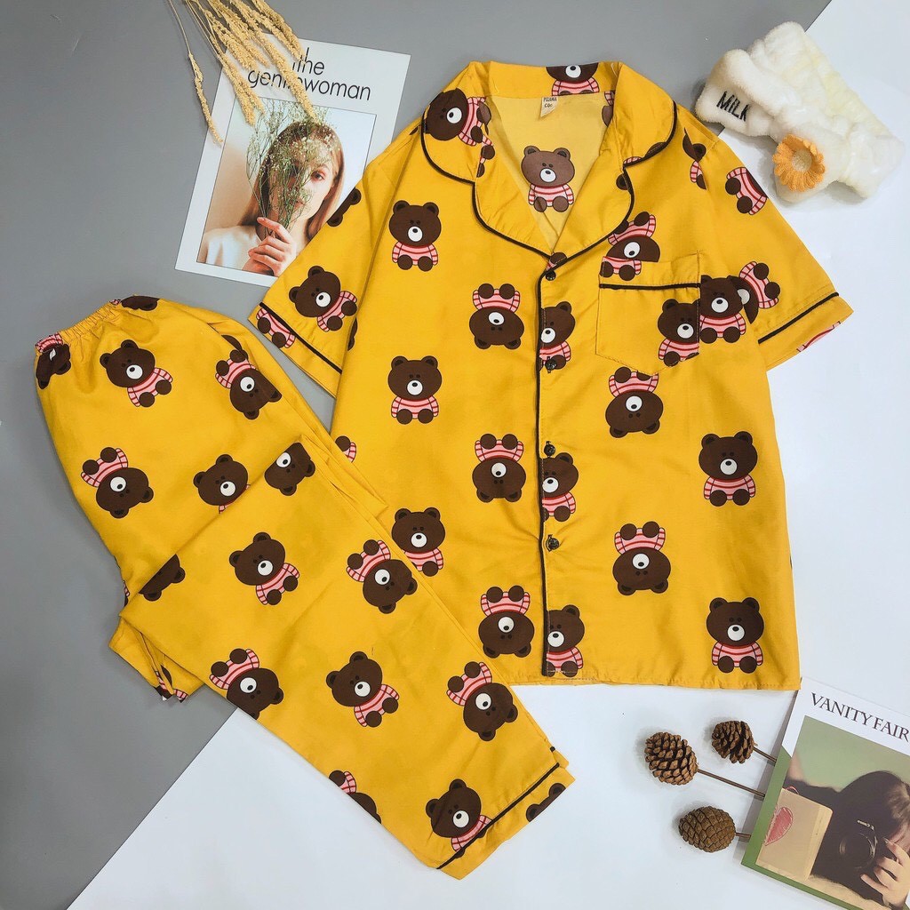 Bộ ngủ pijama tay ngắn quần dài