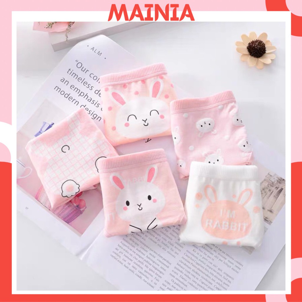 Quần Lót Nữ Cotton 5 Kiểu Thỏ Hồng Quần Chíp Cotton Dễ Thương Xinh Xắn Mainia Shop