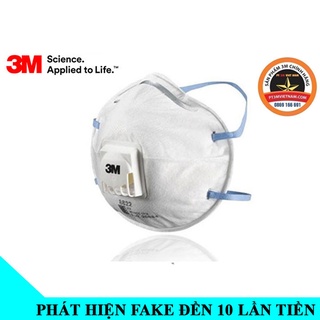 Khẩu trang phòng độc 3M 8822 van lạnh 1 chiều, kháng khuẩn chống bụi mịn, tiêu chuẩn N95
