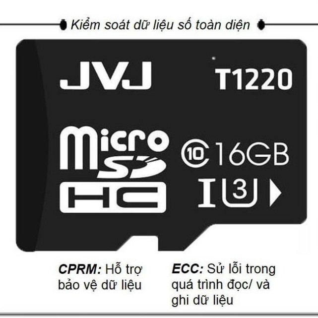Thẻ nhớ JVJ 16G U3 Class 10 - thẻ nhớ 16G, BH 5 năm, 1 đổi 1, điện thoại android, CAMERA | BigBuy360 - bigbuy360.vn