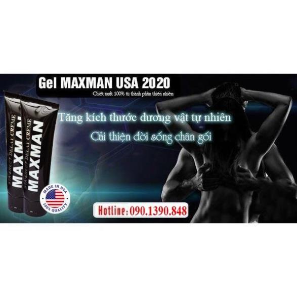 [HIỆU QUẢ VƯỢT TRỘI] Combo 3 Tuýp Gel MAXMAN | Dòng Gel Massage Tăng Kích Thước Cậu Nhỏ Từ USA Hiệu Quả Nhanh Chóng
