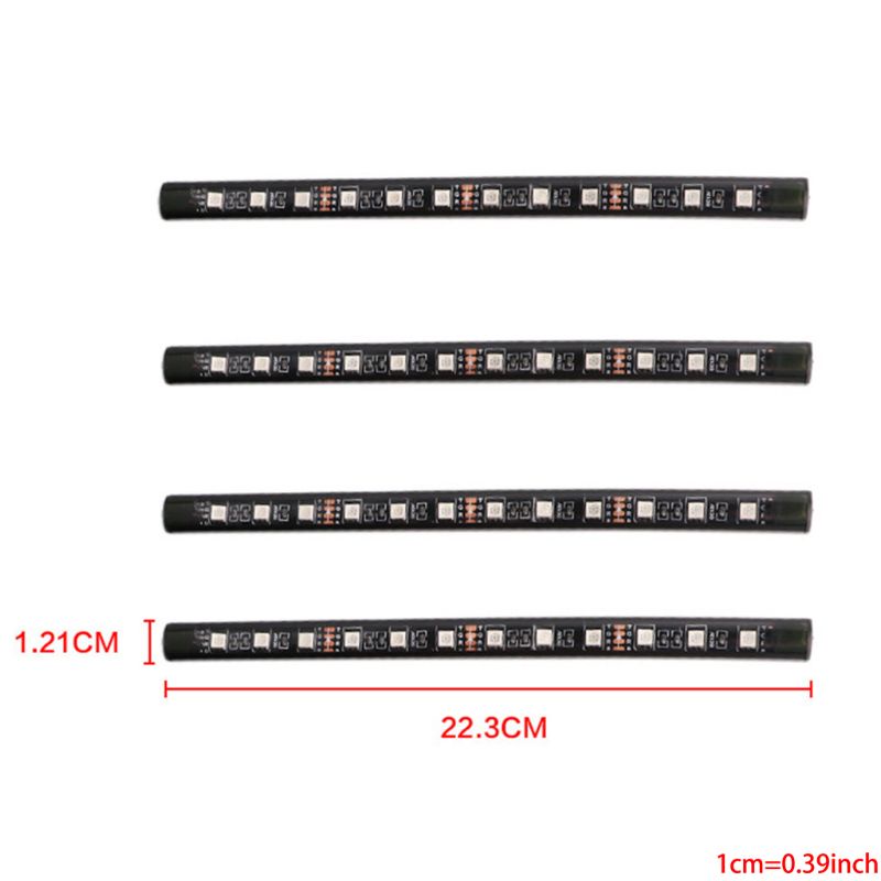 Set 4 Đèn LED 12V Trang Trí Nội Thất Xe Ô Tô Kèm Phụ Kiện