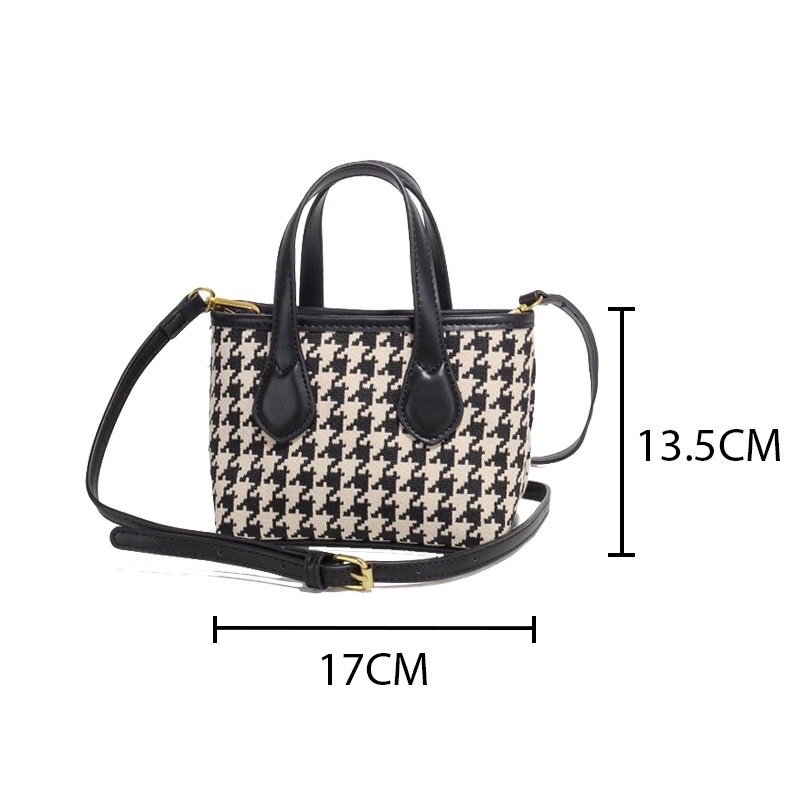 Túi Kẻ Caro Mini Phong Cách Hàn Quốc