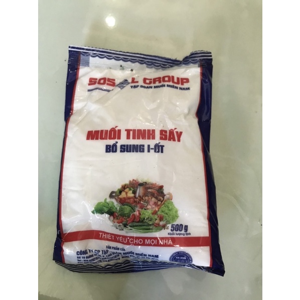 Muối tinh sấy Iốt bịch 500g