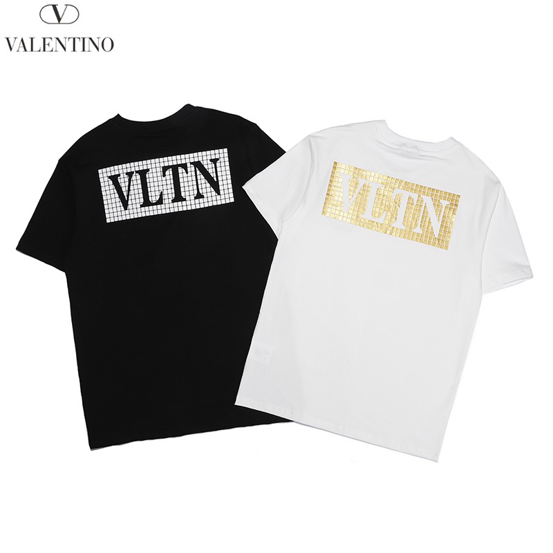 Fashion VLTN Letter Print Plus size T-shirt Casual Tees