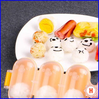  Khuôn lắc cơm bento tạo hình tròn kèm thìa Siêu_Rẻ { H }