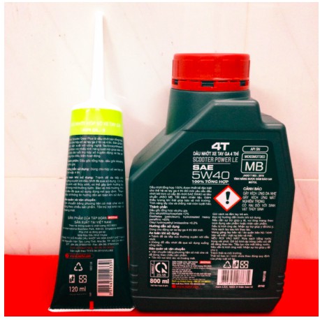 COMBO NHỚT MOTUL SCOOTER POWER LE 5W40 800ML + NHỚT HỘP SỐ (XE TAY GA)