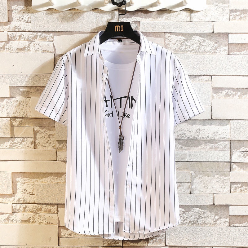 Áo Sơ Mi Nam Tay Ngắn Kẻ Sọc Thời Trang