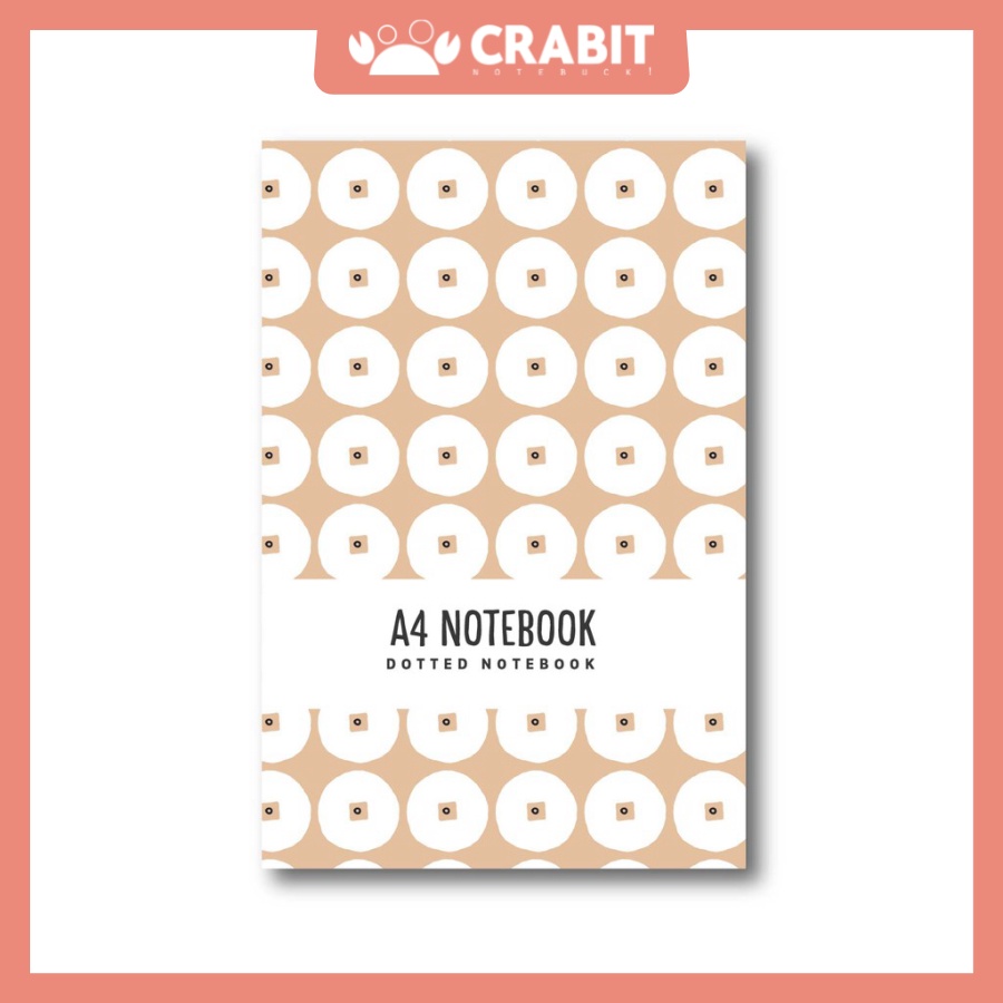 Sổ tay A4 Crabit - Dotted Notebook - Đồng xu nâu - ruột dot