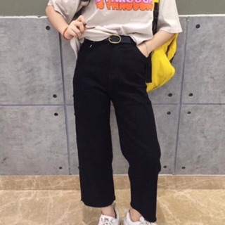 Quần culottes jean dài ( kèm video)