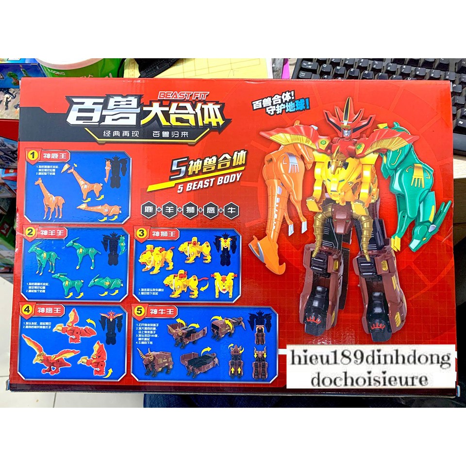 Lắp ráp siêu nhân gao king gao thú loại hộp đẹp