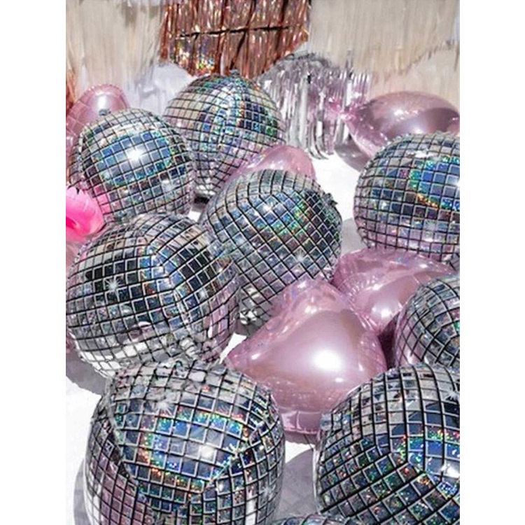 Bóng Bay 4D 24 Inch Disco 55cm Trang Trí Sinh Nhật Sự Kiện MH011
