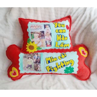 Bộ 2 gối nằm và ôm handmade in ảnh