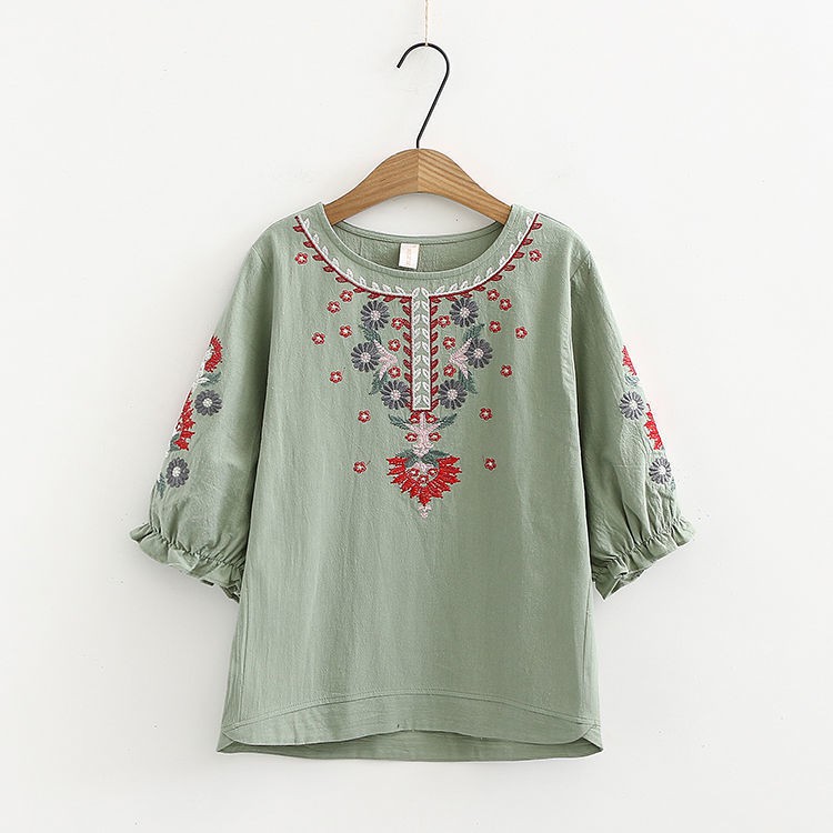 Áo Nữ Tay Lỡ Cổ Tròn Thời Trang Hàn | BigBuy360 - bigbuy360.vn