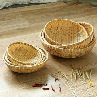 Rổ tre đựng rau củ quả vo gạo