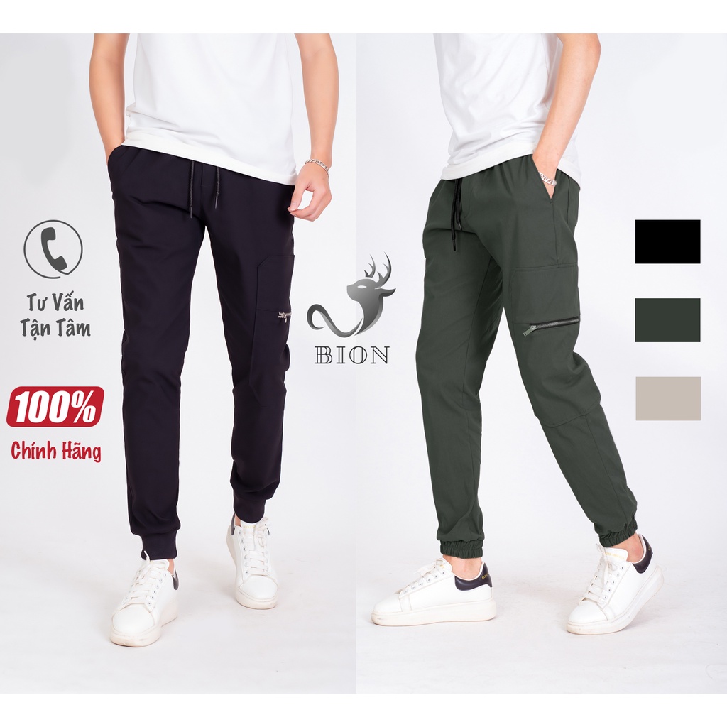 Quần Jogger Nam, Quần Kaki Túi Khóa Hàn Quốc, Co Giãn 4 Chiều, Kiểu Dáng Thể Thao Big Size