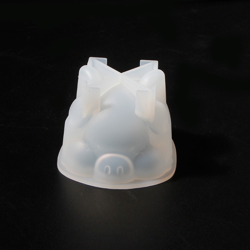 Khuôn Silicon Làm Đồ Trang Trí Hình Chú Heo Hoạt Hình Dễ Thương DIY