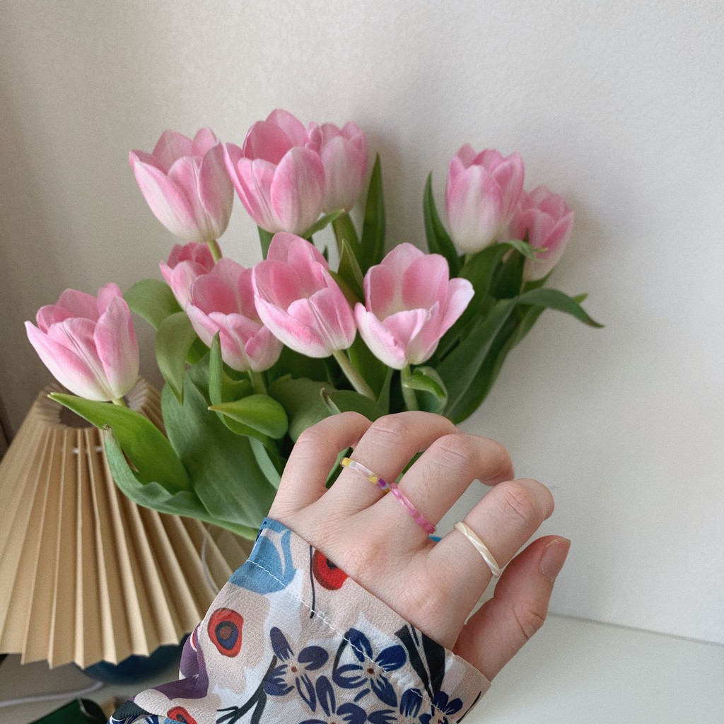 Nhẫn Nhựa Acrylic Trong Suốt Phong Cách Cổ Điển