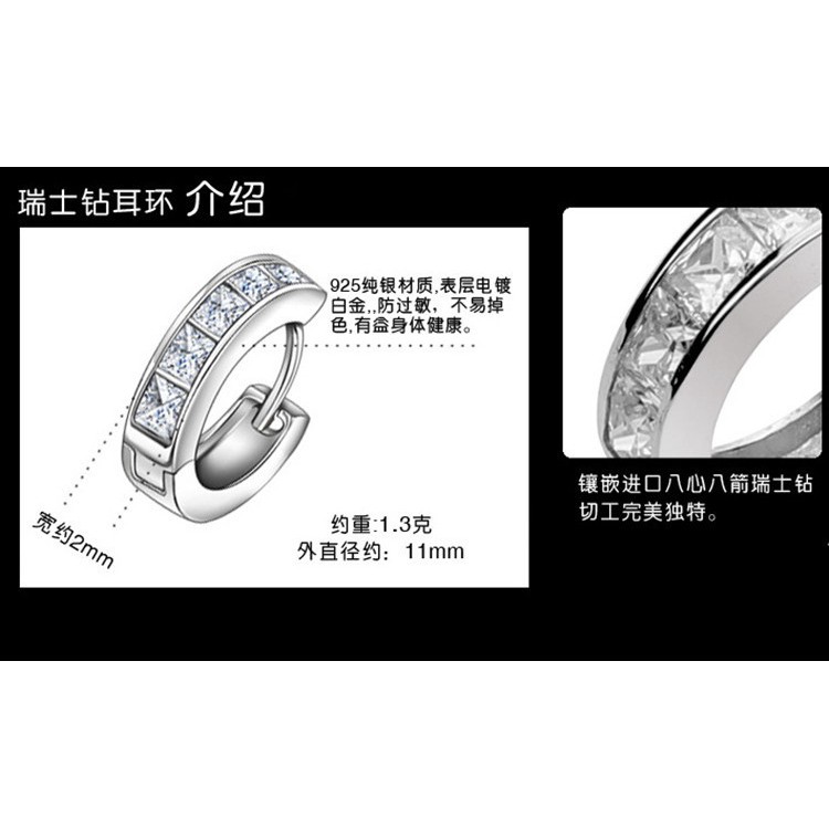 Hoa tai đính ngọc thời trang phong cách Hàn Quốc dành cho nữ