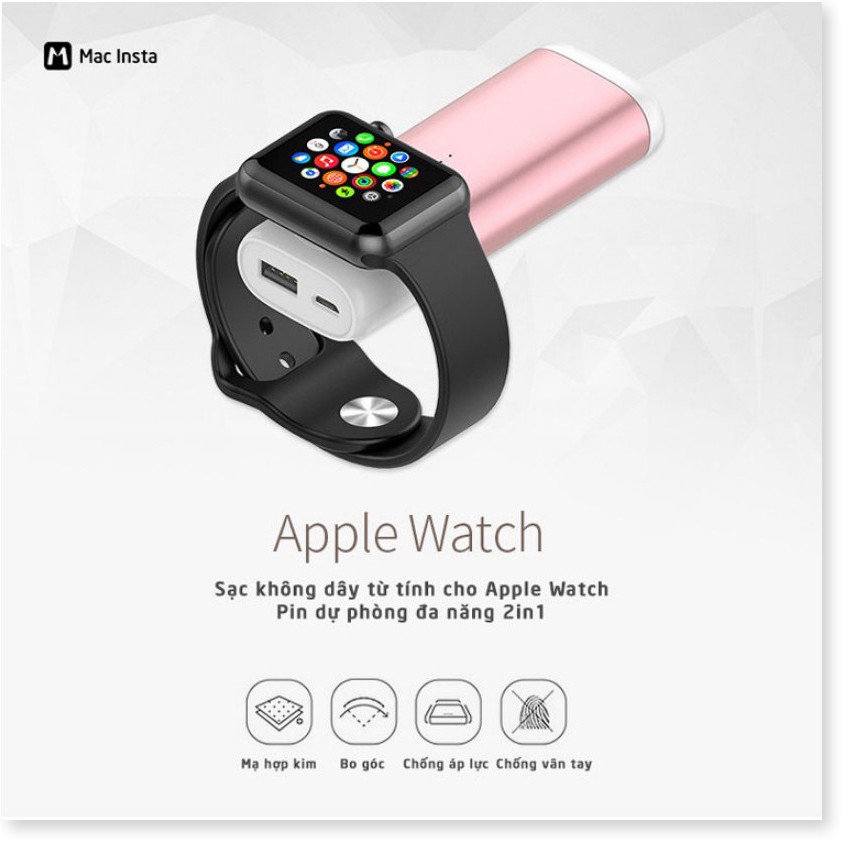 Pin sạc dự phòng Multi-U 2in1 cho Apple Watch và Iphone - Cao cấp