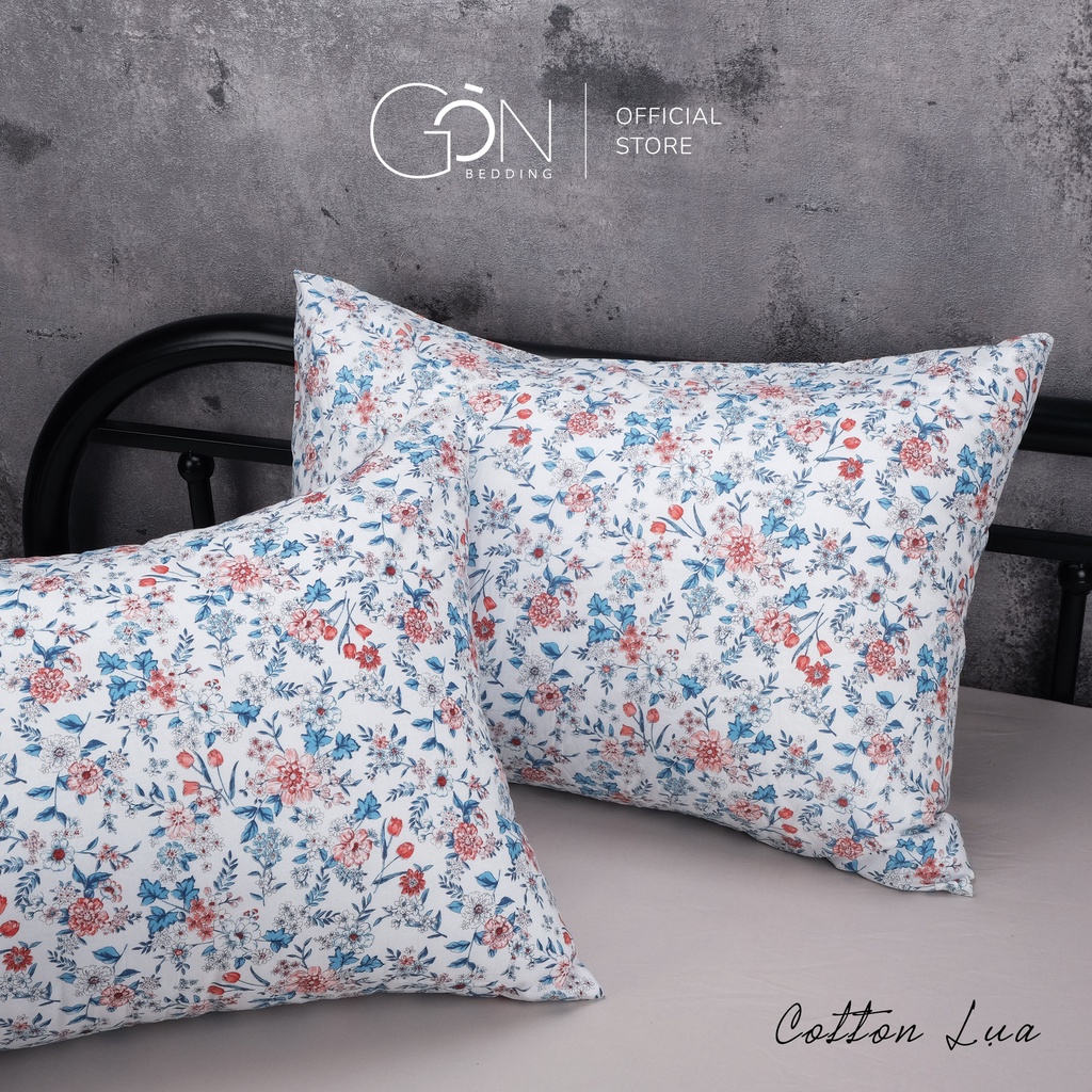 01 Vỏ Gối Nằm Gòn Bedding Cotton Lụa Hàn Quốc 50x70 cm Họa Tiết Hoa & Hoạt Hình