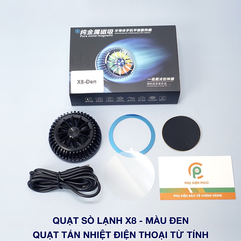 Quạt tản nhiệt Ipad máy tính bảng sò lạnh X12 / X8 hút nam châm sạc không dây led RGB - Quạt tản nhiệt máy tính bảng