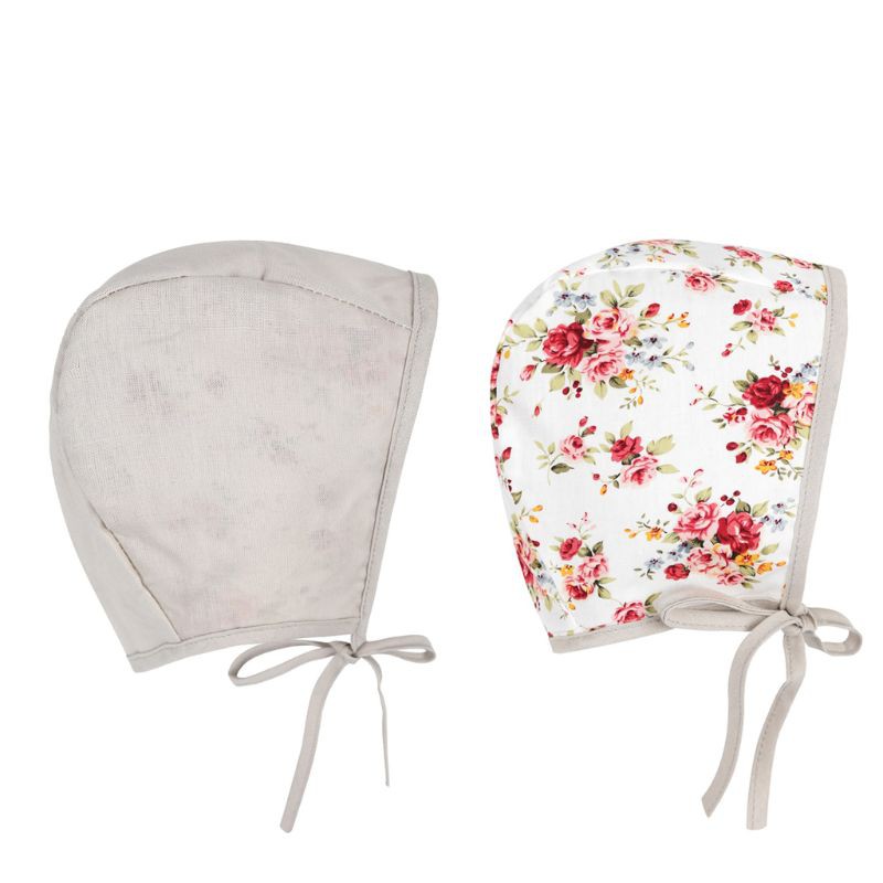 1 Mũ Trùm Đầu In Hoa Cho Bé Sơ Sinh