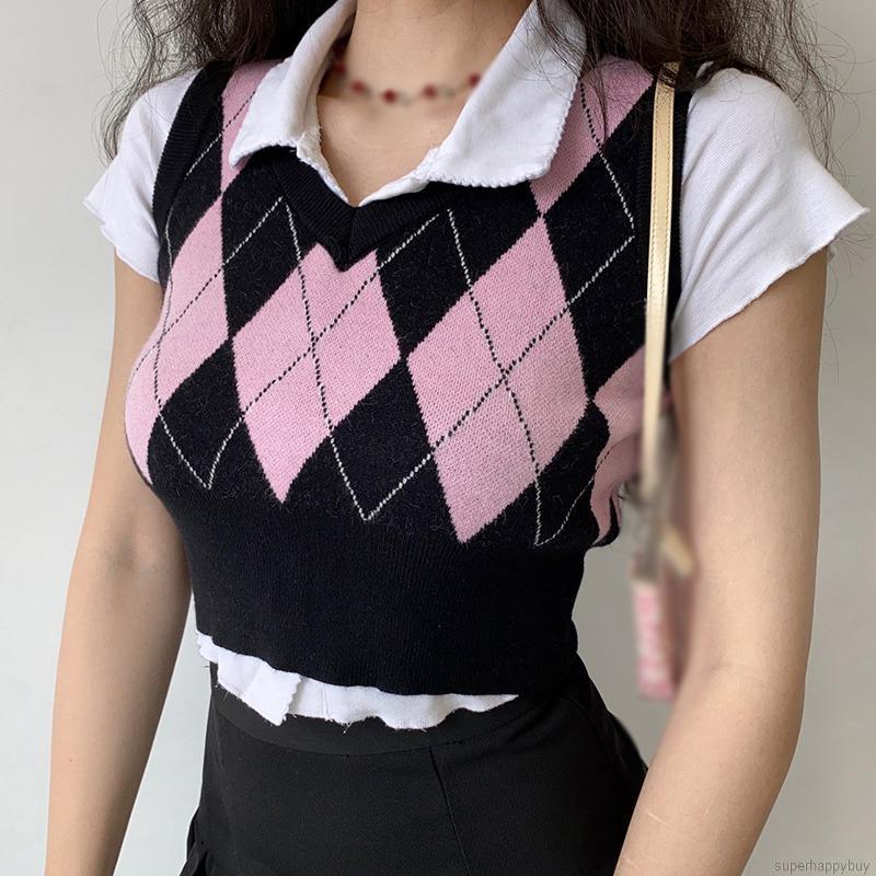 Áo Gi-Lê Len Sát Nách Cổ Chữ V Quyến Rũ Trẻ Trung Hợp Thời Trang