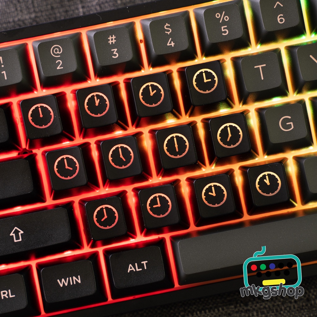 Keycap Time xuyên led 12 nút OEM profile bàn phím cơ cherry