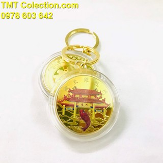 Móc Khóa Xu Cá Chép Vượt Vũ Môn In Màu, Dùng để trang trí chìa khóa, tăng thêm tính thẩm mỹ -TMT Collection - SP005198