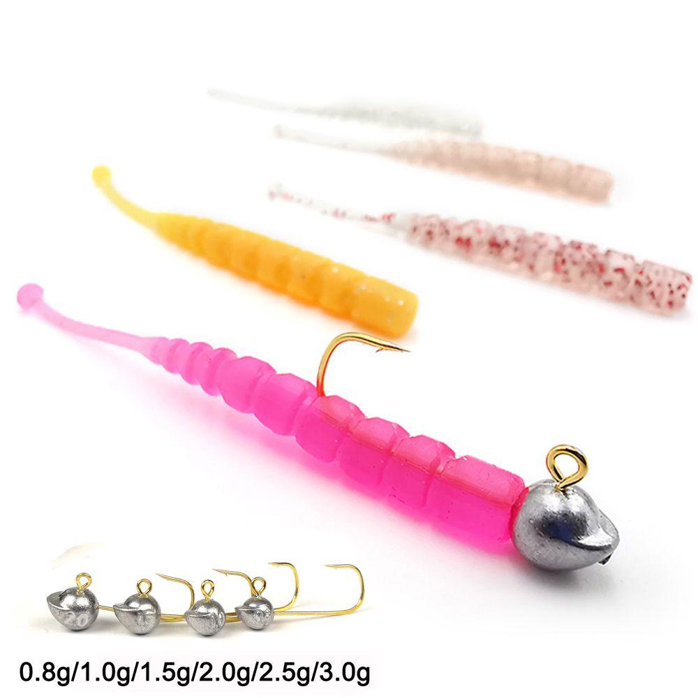 Set 4-5 Móc Câu Cá Đầu Chì 0.8 Đến 3.0g Bằng Thép Carbon Chất Lượng Cao