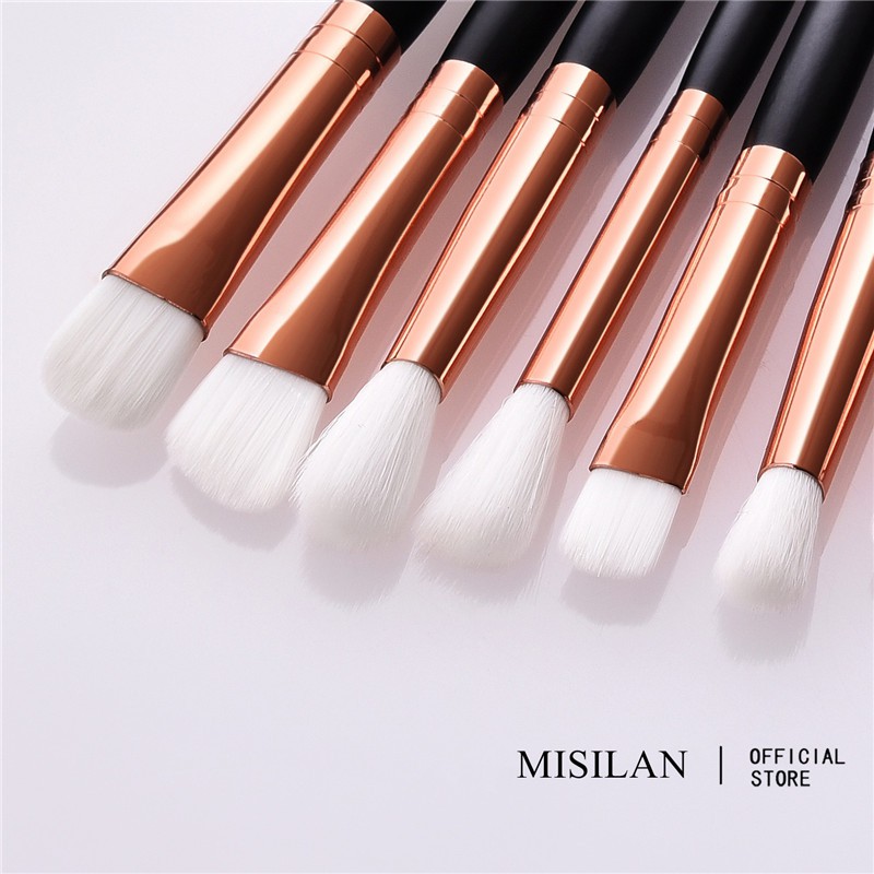 Set 12 cọ trang điểm BEAUTY GLAZED chất liệu gỗ chuyên nghiệp tiện dụng để tán kem nền/phấn mắt/kẻ mày