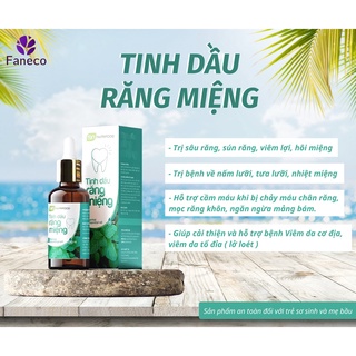 Tinh dầu Răng Miệng FANECO giúp làm sạch răng, thơm miệng, ngăn ngừa sâu răng, nhiệt miệng 30ml