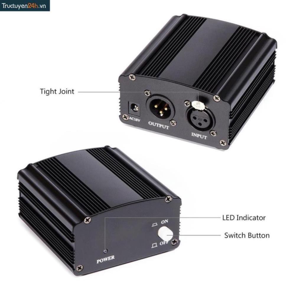 Nguồn Phantom 48v cho micro thu âm các dòng Micro Takstar K320,Micro Takstar K200