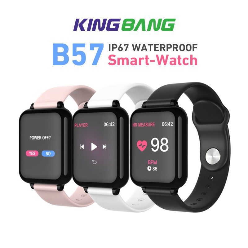 Sale 70% Đồng Hồ B57 - Đồng Hồ Theo Dõi Sức Khỏe - Kết Nối Bluetooth- IP67 Chống Nước, Đen Giá gốc 810,000 đ - 55B63