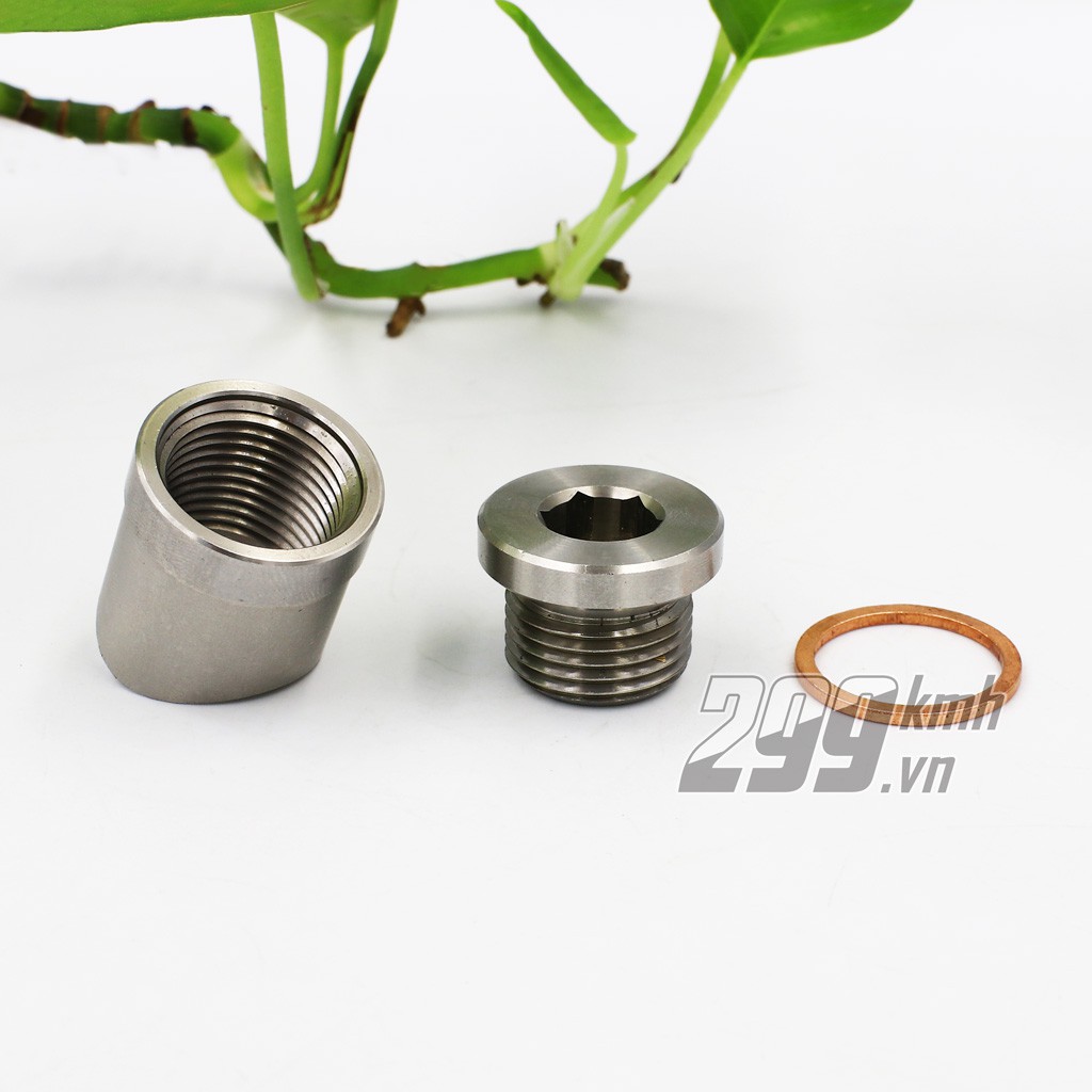 Ốc cảm biến Oxy inox 16ly